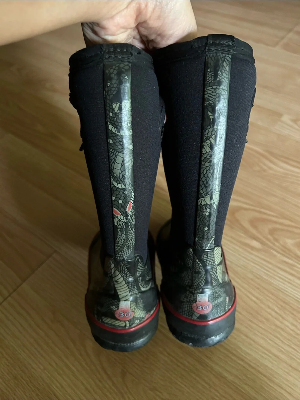 Bogs Classic Snake Tall Boots Youth Size 12